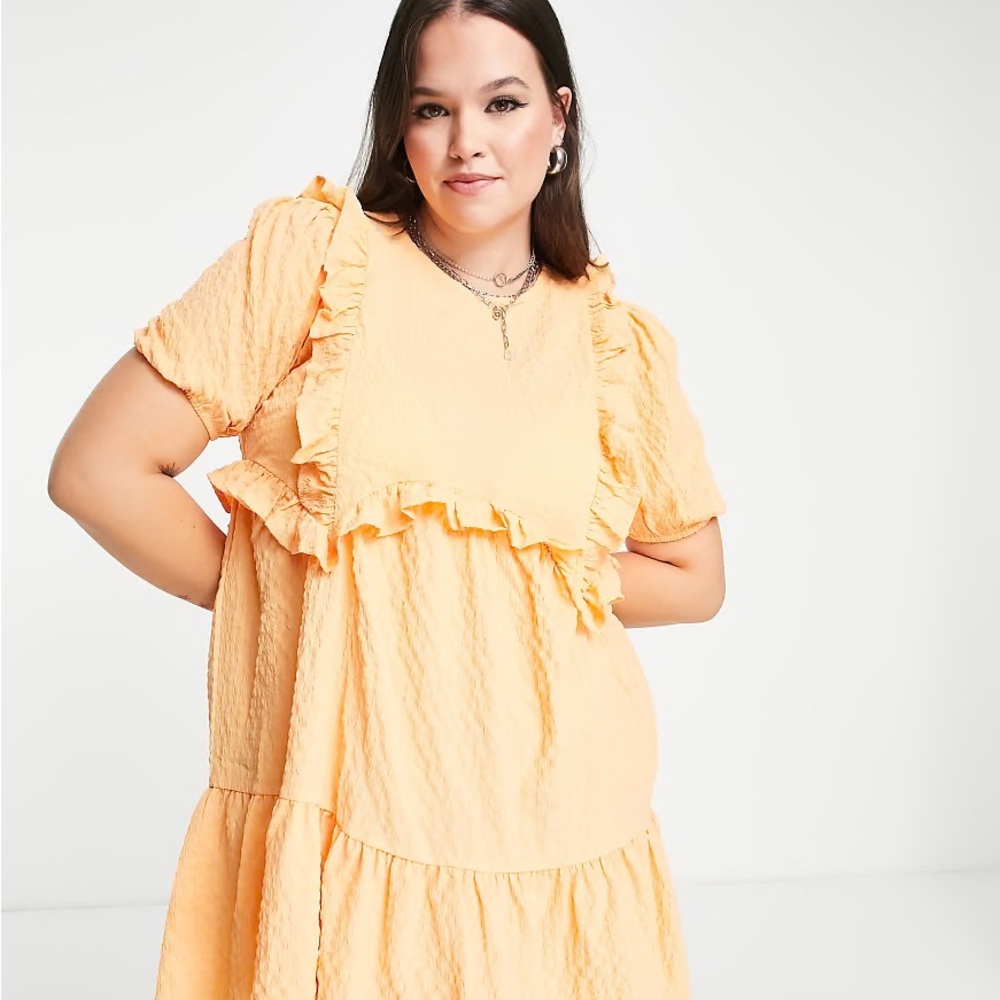 Neon Rose Light Orange Smock Dress UK20 / US 16